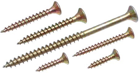 Vrut PZ 6x45 zápustná hlava zinok žltý PZ3