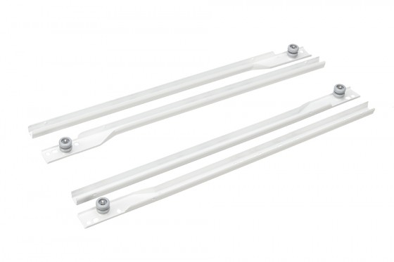 StrongWire Výsuv kolieskový roller pre 16mm korpus biely
