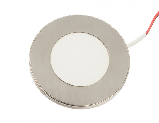 LED bodovka BAILEN 12V 3W ocel brúsená  biela teplá