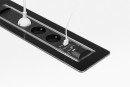 VersaTurn 3x 230V, 2x USB A 5V, čierne sklo