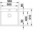 BLANCO 523393 Drez BLANCO CLARON 500-IF/A DX nerez Durinox®