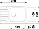 BLANCO 525121 drez DINAS XL 6 S Compact kartáčovaný nerez bez excentru