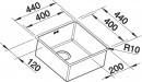 BLANCO 523389 Drez BLANCO CLARON 400-IF DX nerez Durinox®