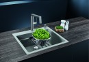BLANCO 524533 drez ETAGON 6 biela SILGRANIT® PuraDur® s excentrom