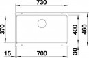 BLANCO 525167 Drez ETAGON 700-U antracit bez excentru Silgranit InFino