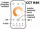 TL-diaľkový CCT ROUND LED ovládač 4 kanálový