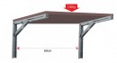 Sklopná konzola 300 mm čierna
