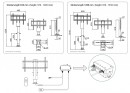 Zdvih na televíziu elektrický, zdvih 1000 mm, výška 860 - 1860 mm, čierný