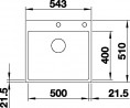 BLANCO 524112 Drez Subline 500-IF/A biela InFino s tiahlom Silgranit PuraDur