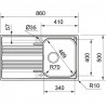 FRANKE Drez SRX 611-86/7L 860 x 500mm odkvap vľavo