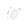 LED bodovka Orbit 1,5 W, 12 V, 16 LED, alu teplá biela