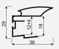 SEVROLL 05153 Alfa II úchytová lišta 16/18mm 2,7m biela mat