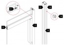 TERNO Universal deliaca priečka 1000mm strieborná
