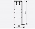 SEVROLL 04099Gemini 4 Pax spodná krycia lišta 3m 4mm biela lesk