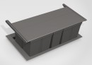 GOLLINUCCI Pevné veko pre Sorter 9XL System 600 mm, sivé