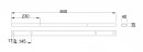 MILADESIGN kanál Linear LN0903 biely