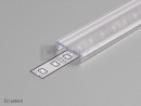 StrongLumio krycia lišta F k LED profilom 14 naklápavacia priesvitná 2000mm