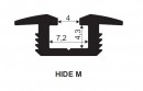 SEVROLL 01978 Hide M spodné vedenie 1,7m strieborná