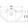 FRANKE Drez  MRG 612 E 960 x 500mm onyx