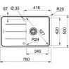 FRANKE Drez  BFG 611-78 780 x 500 sahara