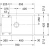 FRANKE Drez  MRG 611-78 BB 780 x 500mm onyx