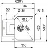 FRANKE Drez  UBG 611-62 620 x 500mm kašmír