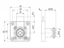 StrongLocks zámok zásuvkový pre vymeniteľnú vložku, 18 mm, cylinder 32 mm, ľavý
