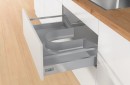 HETTICH 9204282 kovový kryt odpadov pod drez/umývadlo strieborná