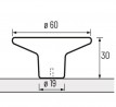 HETTICH knop 9266142 Tardiano 60 čierná matná