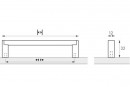 HETTICH úchytka 9208088 Bermeo 333/320 čierná/imitácia nerezu