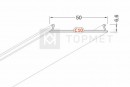 TM-krycia lišta C 10 naklapávacia priesvitná 2000mm