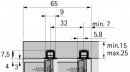 HETTICH 9239329 SlideLine M 1-dráhový nosný profil k zalisovaniu 4000mm alu elox