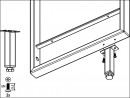 KES 237023 YouK nôžka s rektifikáciou 20x20x100 mm čierna