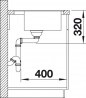 BLANCO 523832 drez ZENAR 45S-F antracit InFino s excentrom SILGRANITPuraDur