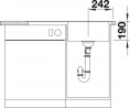 BLANCO 523832 drez ZENAR 45S-F antracit InFino s excentrom SILGRANITPuraDur