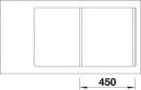 BLANCO 523811 drez ZENAR 45S-F antracit InFino s excentrom SILGRANITPuraDur