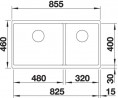 BLANCO 523591 Drez SUBLINE 480/320-U tartufo InFino manuál SILGRANIT PuraDur