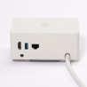 VersaQ HUB 1x 230V, 1x RJ45. USB-A+C 5V, 1x HDMI, bzdr nabíjanie Qi,biela,Schuko