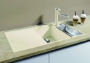 BLANCO 523484 drez AXIA III 6S-F sivá skala InFino s excentrom SILGRANITPuraDur