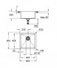 GROHE 31578SD1 Drez K700 45-S s jedným sektorom, nerez oceľ kartáčovaná