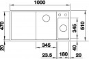 BLANCO 523462 drez AXIA III 6 S antracit InFino s excentrom SILGRANITPuraDur