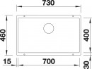 BLANCO 523446 Drez Subline 700-U biela InFino manuál SILGRANITPuraDur
