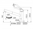 FRANKE bateria FC 3055.031 ORBIT chrom s vyťahovacím perlátorom