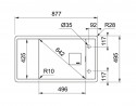 FRANKE Drez  FSG 611-88 877 x 495mm čierna  matná