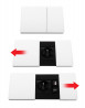 VERSAPAD 1xelektrická zásuvka,1xUSB,1xRJ45 biela