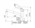 FRANKE bateria FC 3055.084 ORBIT chrom/š.kameň s vyťahovacím perlátorom
