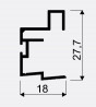 SEVROLL 05306 Faworyt II úchytová lišta 16/18mm 2,7m čierna mat