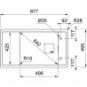 FRANKE Drez  FSG 611-88 877 x 495mm šedý kameň
