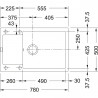 FRANKE Drez  MRG 611-78 BB 780 x 500mm matná čierna
