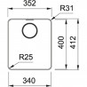 FRANKE Drez MYX 210/610-34 352 x 412 nerez